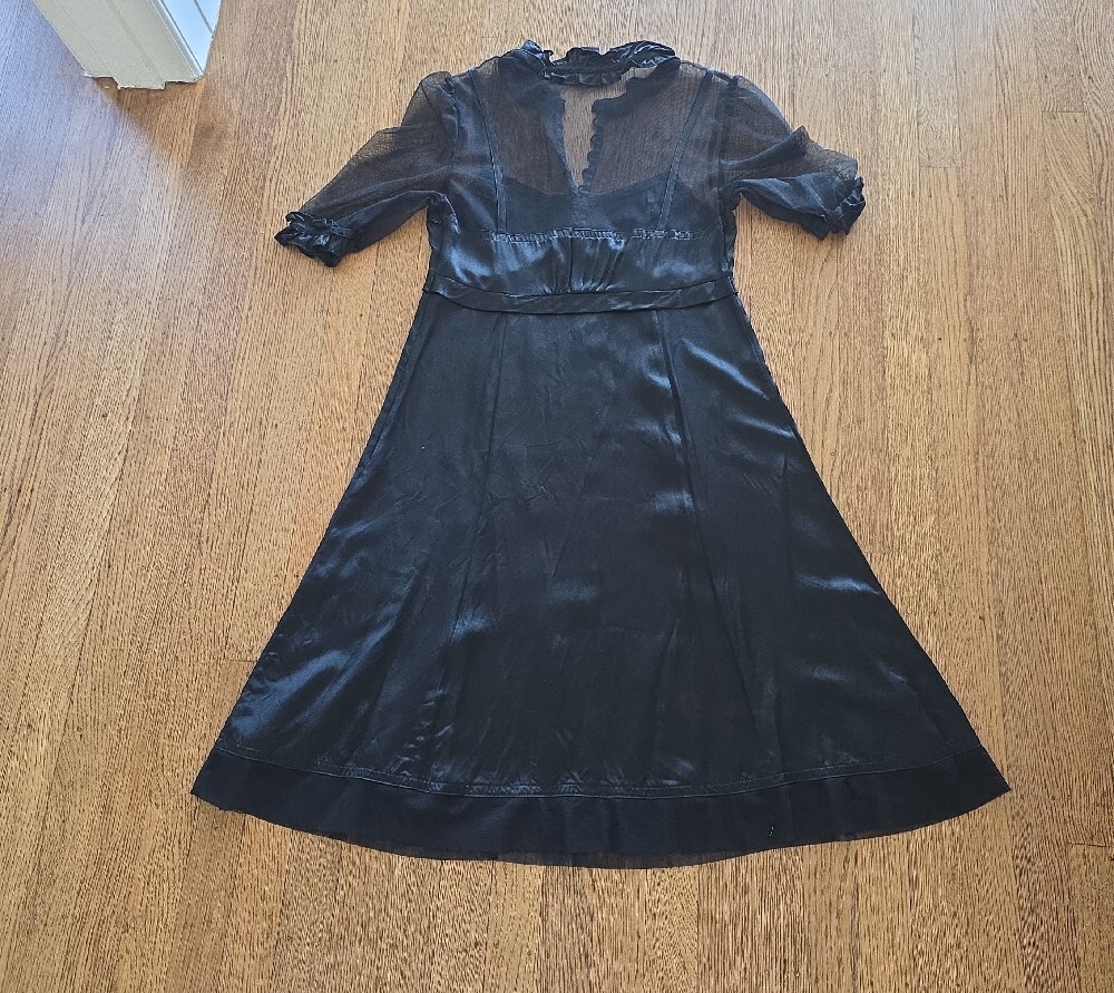 Silk Marc Jacobs Satin & Sheer Dress - Picture 8 of 16